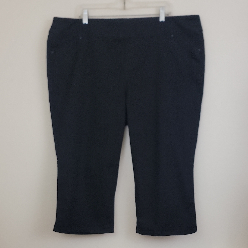 Great Northwest Indigo Black Capri Pants 20W